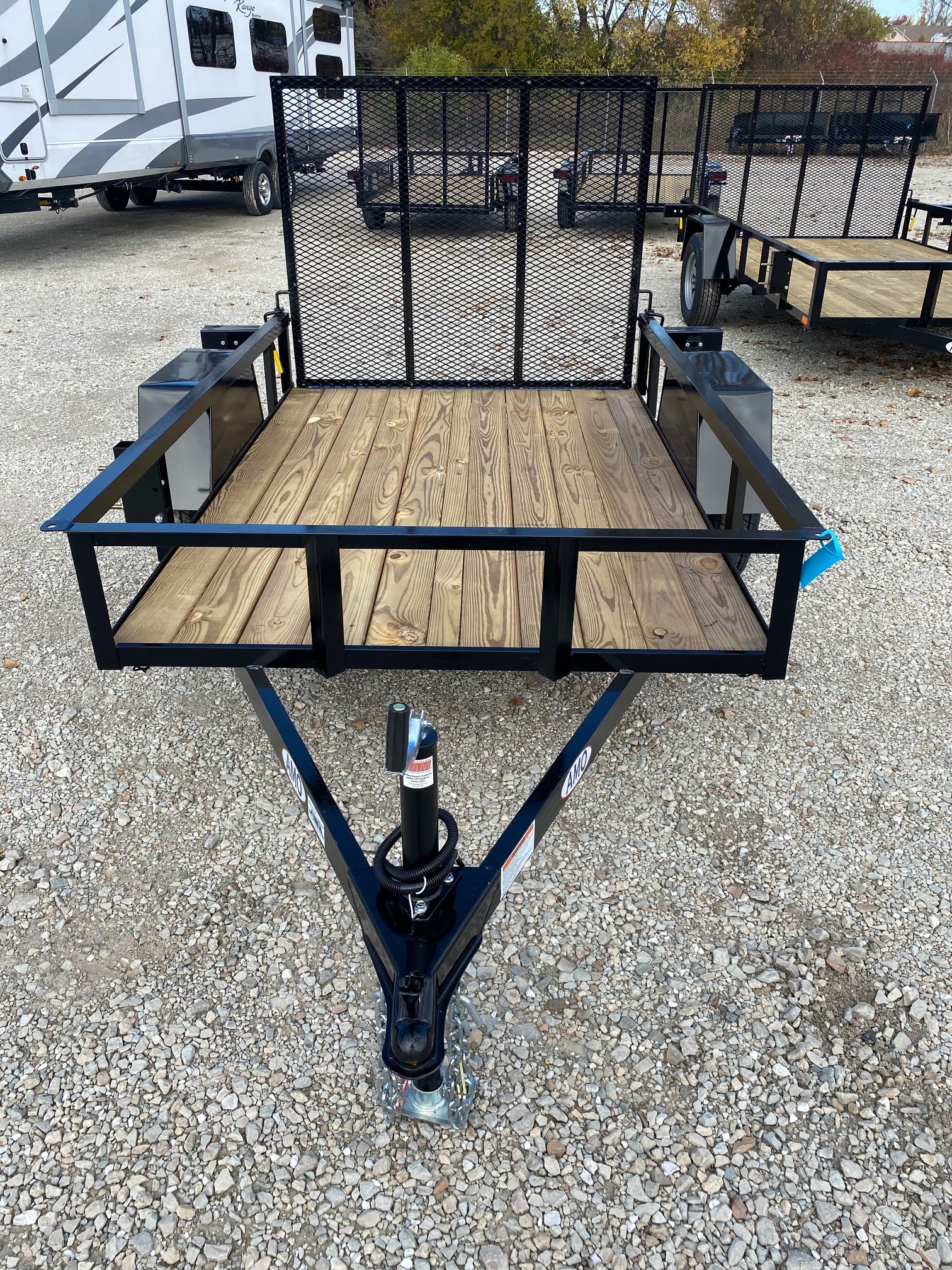 AMO 5 X 8 Steel Utility Trailer with Ramp Gate & 12in High Side Rails